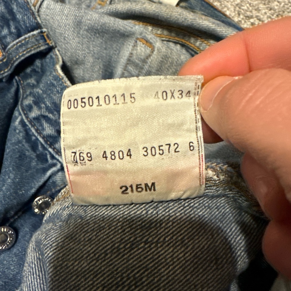 VTG Levis 501 Jeans‎ Mens 40x34 Blue Straight Button Fly Medium Wash Y2K Denim * - Picture 5 of 12
